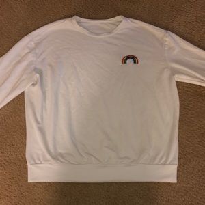 white light crew neck sweater